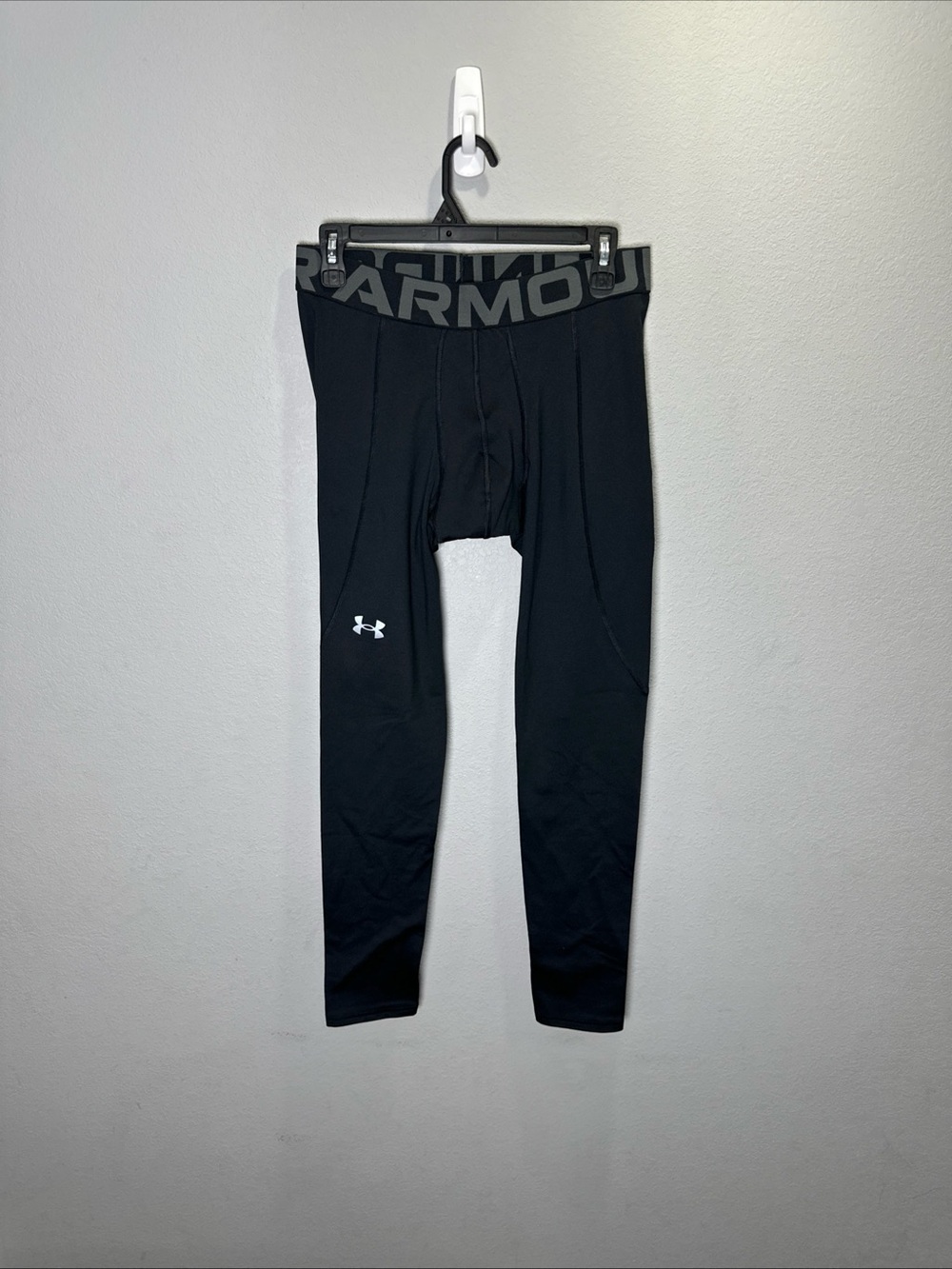 Under Armour Black Men’s Compression Boxer Briefs with Grey Waistband